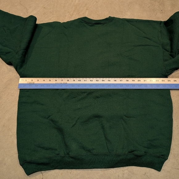 VTG Hanes Green Crewneck Sweatshirt Brewery Blue Whale Ale California Men's XL - Picture 7 of 7